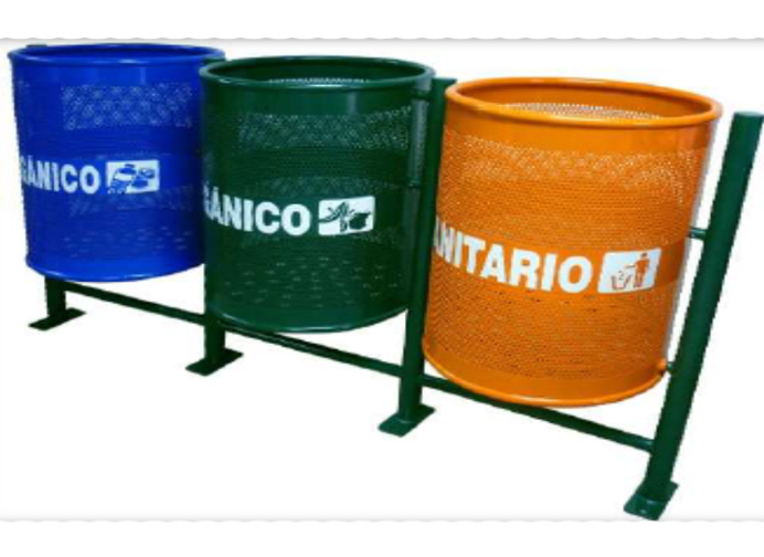 Cubo de basura de cocina de reciclaje de 20 litros x 3 compartimentos con  tapa, total de 16 galones/60 litros de basura con ruedas, contenedor de
